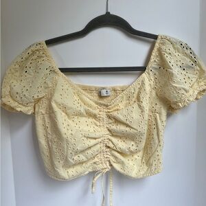 Hollister cropped yellow top.  Size M.